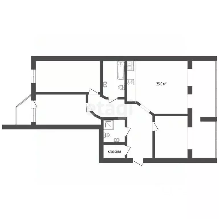 3-к кв. Тюменская область, Тюмень Минская ул., 65к2 (128.4 м) - Фото 2