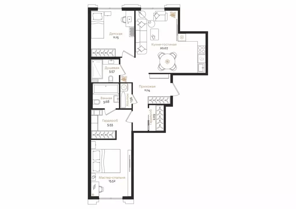 2-к кв. Санкт-Петербург ул. Профессора Попова, 38 (72.31 м) - Фото 0
