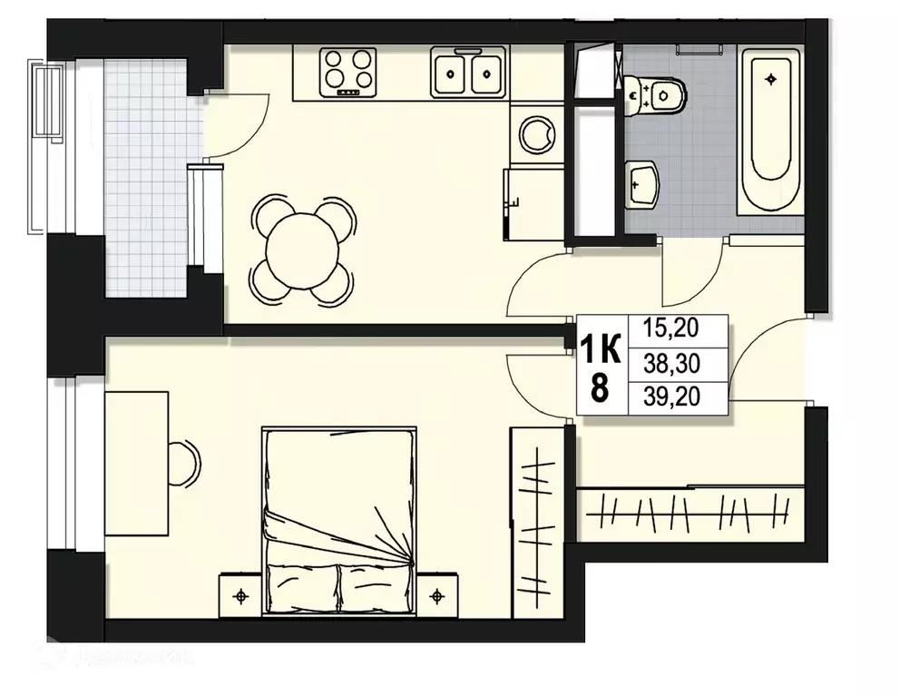 Продаётся 1-к квартира, 38.3 м - Фото 0