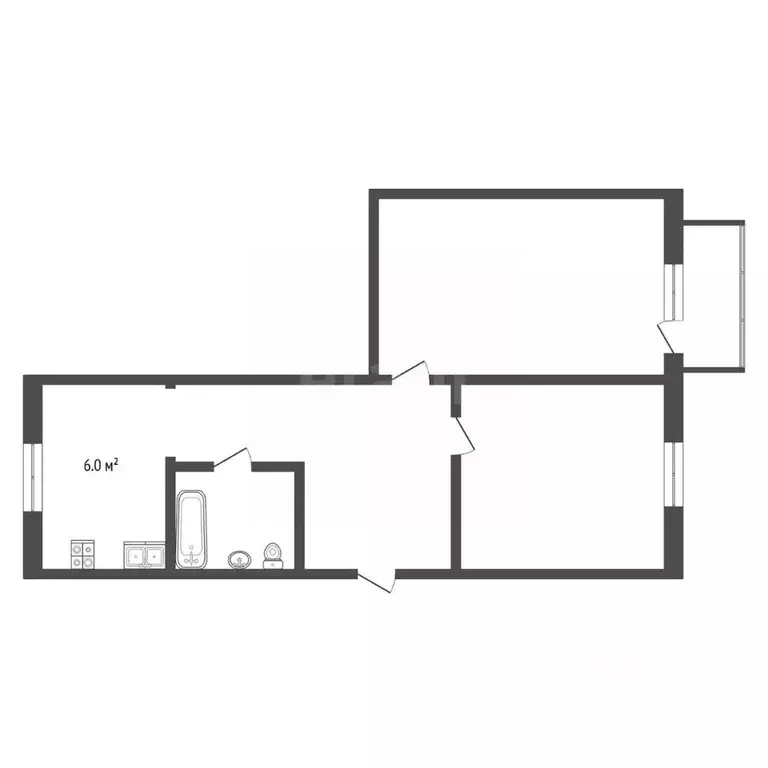 2-к кв. Нижегородская область, Выкса Юбилейный мкр, 52 (43.7 м) - Фото 2