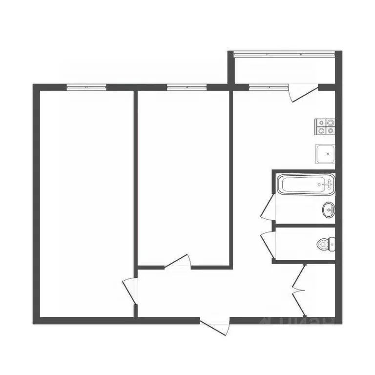 2-к кв. Тульская область, Тула просп. Ленина, 132 (60.3 м) - Фото 2