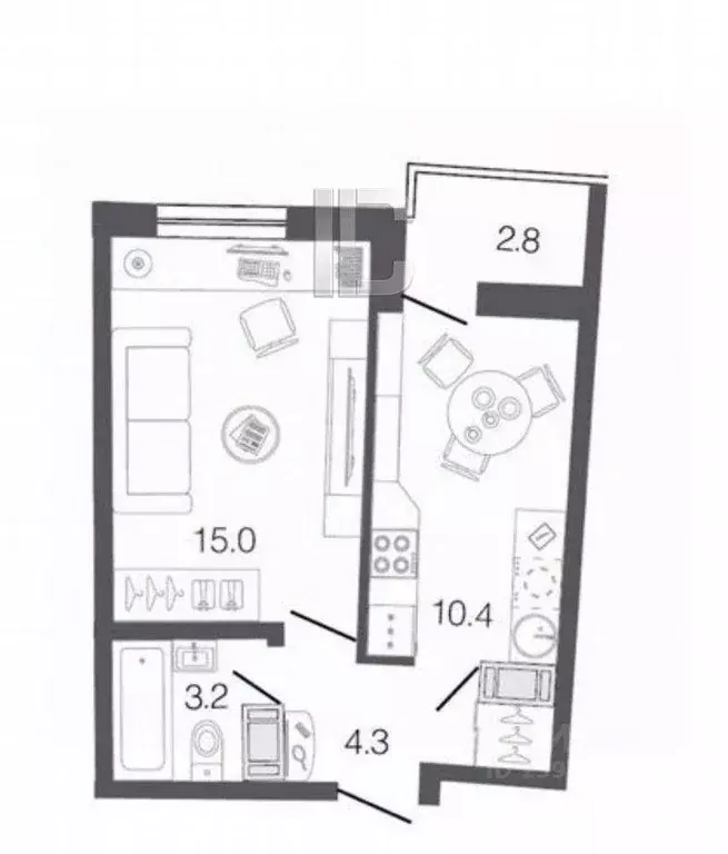 1-к кв. Санкт-Петербург Комендантский просп., 60к3 (36.0 м) - Фото 2