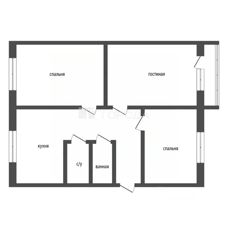 3-к кв. Кемеровская область, Новокузнецк Фестивальная ул., 8 (77.3 м) - Фото 2