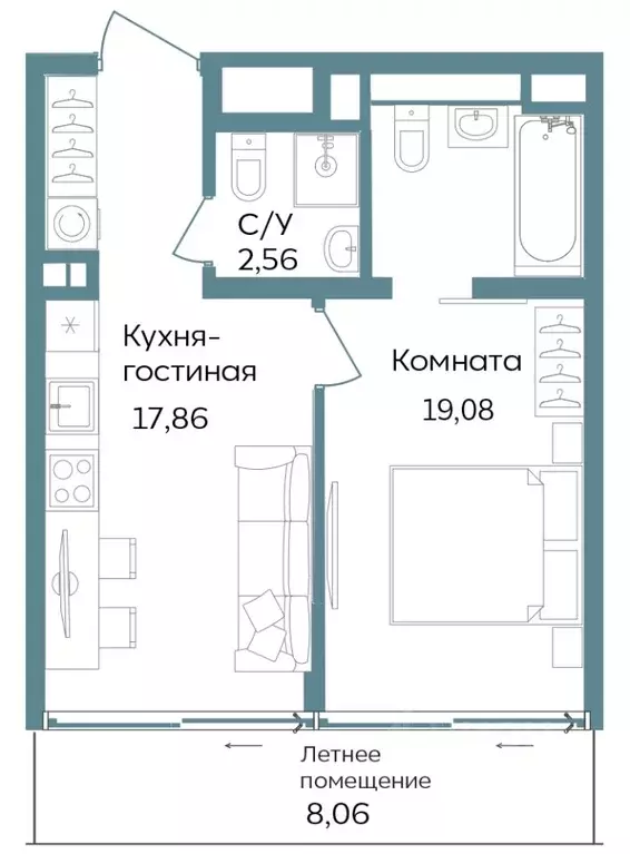 2-к кв. Крым, Саки ул. Морская (47.56 м) - Фото 0