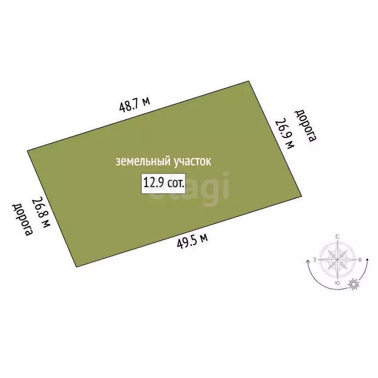 Участок, 12.9 сот., поселения (ижс) - Фото 1