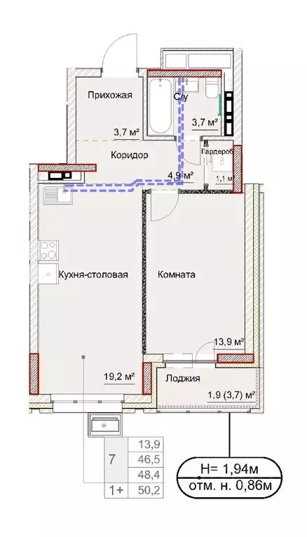 1-к кв. Удмуртия, Ижевск ул. Карла Либкнехта, 46 (48.4 м) - Фото 1