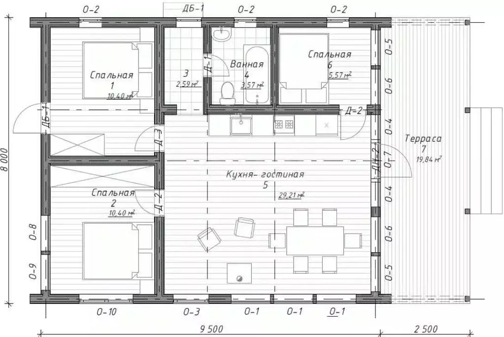 Дом в Московская область, Истра городской округ, 2х2 дп 2 (76 м) - Фото 0