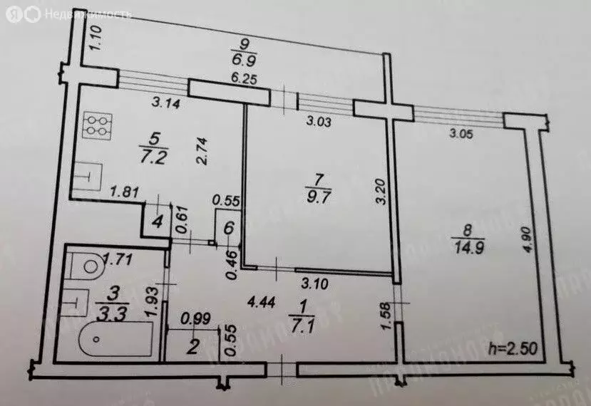 2-комнатная квартира: Элеватор, Центральная улица, 24 (50 м) - Фото 0