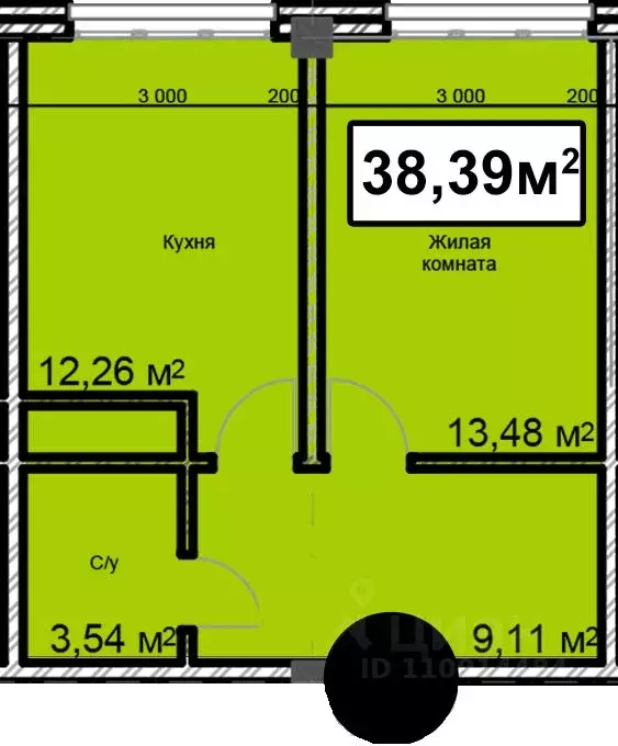 1-к кв. Ставропольский край, Ессентуки ул. Благодатная, 28 (38.39 м) - Фото 1