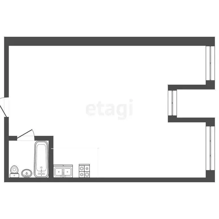 2-комнатная квартира: Баксан, улица имени Р.А. Калмыкова, 99 (70 м) - Фото 1