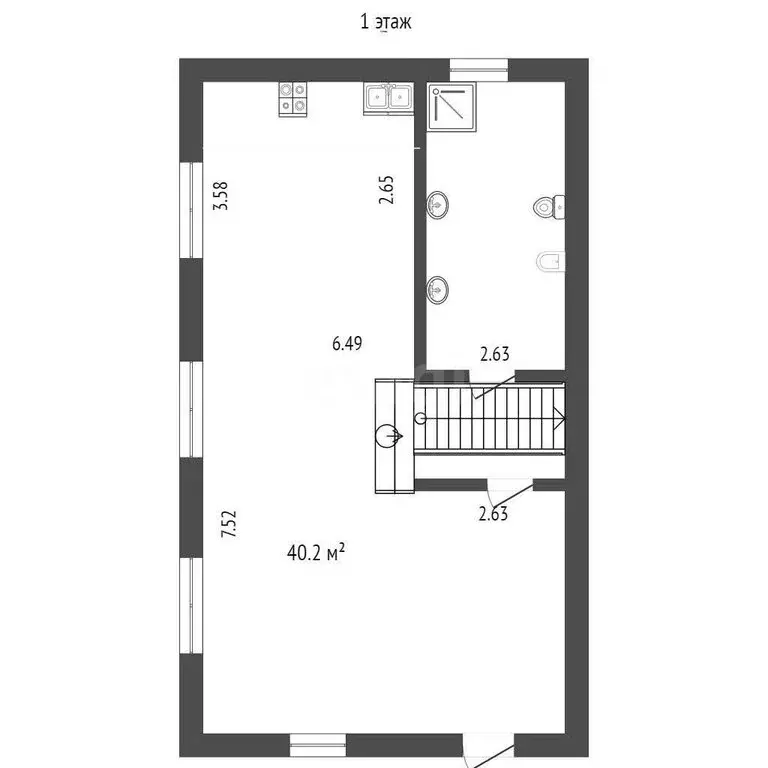Дом в Вологда, Кривой переулок (170 м) - Фото 1