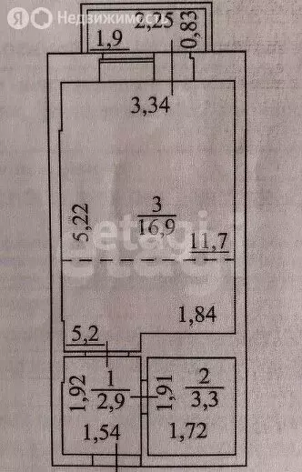 Квартира-студия: Ижевск, Нижняя улица, 2 (24 м) - Фото 1