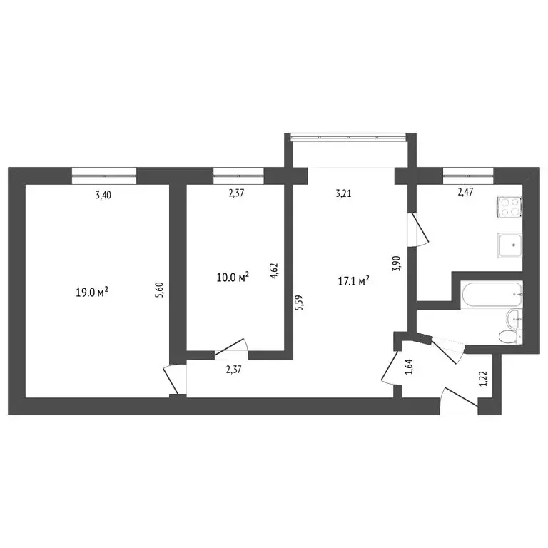 2-комнатная квартира: Ставрополь, улица Дзержинского, 230 (46 м) - Фото 0