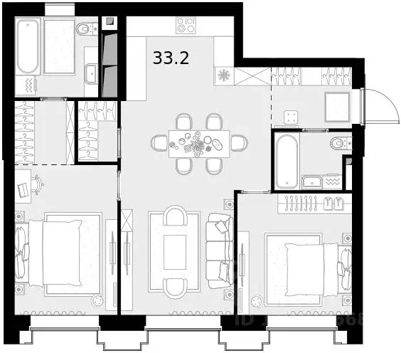 2-к кв. Москва ул. Демьяна Бедного, 24С8 (80.0 м) - Фото 0