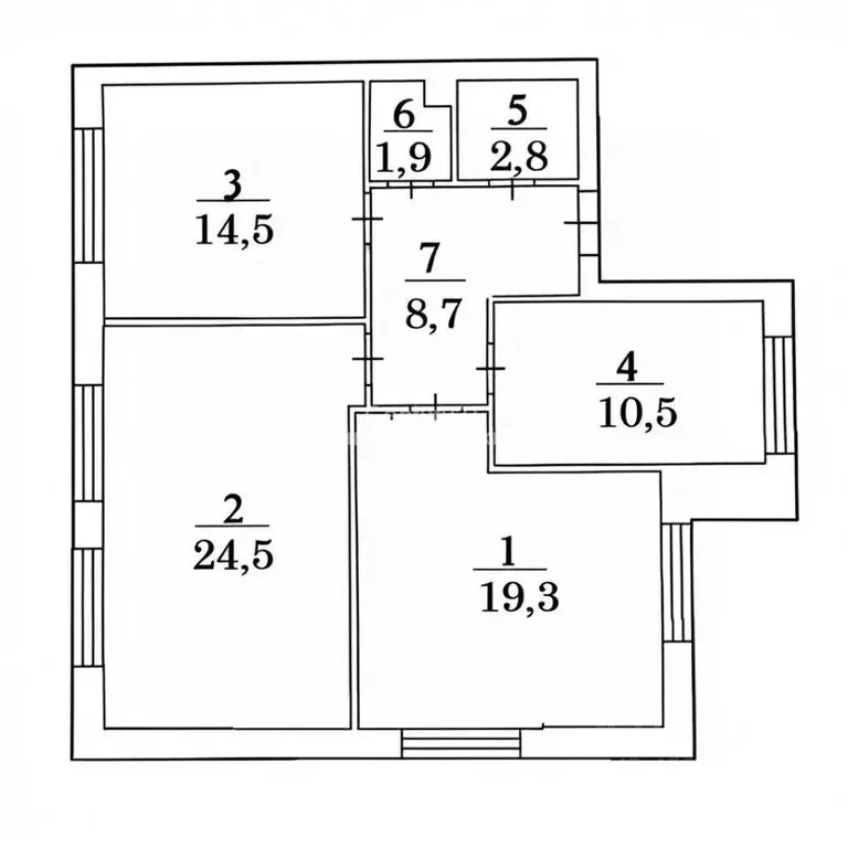 3-к кв. Москва Мукомольный проезд, 2 (82.2 м) - Фото 2