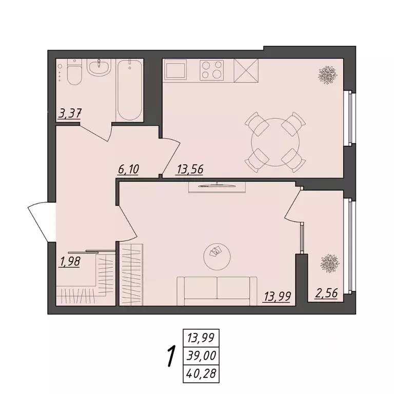 1-к кв. Волгоградская область, Волгоград ул. Алехина, 7к7 (40.28 м) - Фото 0