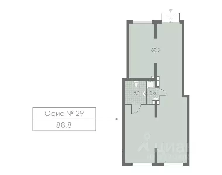 Помещение свободного назначения в Москва Лучи жилой комплекс (89 м) - Фото 1