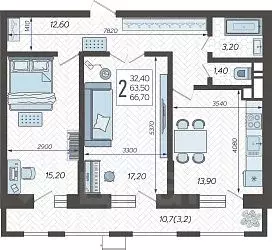 2-к кв. Краснодарский край, Краснодар 9-й километр мкр, ул. ... - Фото 1