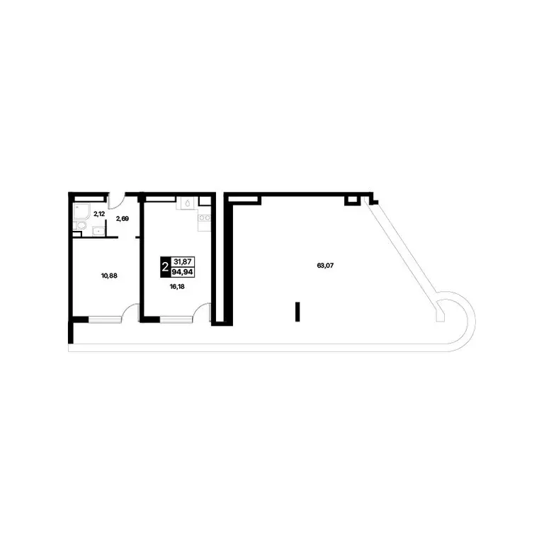 2-комнатная квартира: Алушта, Перекопская улица, 4 (95.21 м) - Фото 0