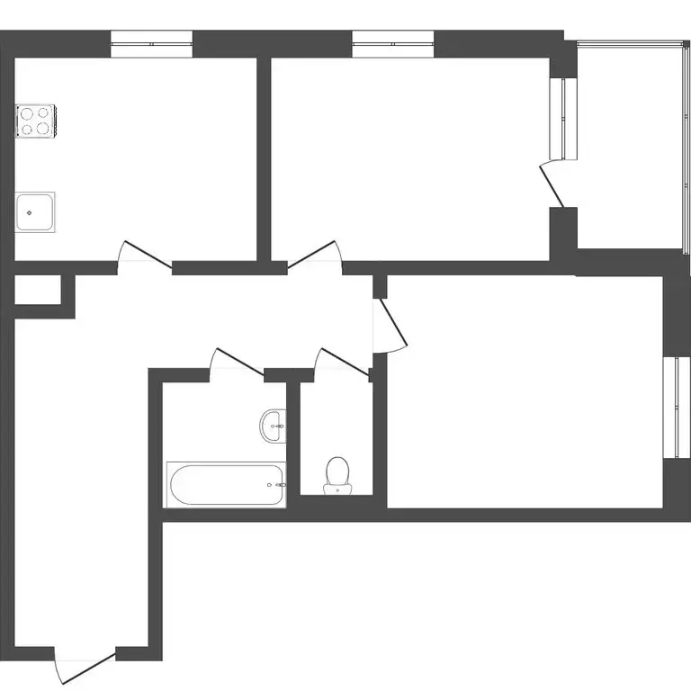 2-комнатная квартира: Тюмень, Интернациональная улица, 199к7 (49.6 м) - Фото 1