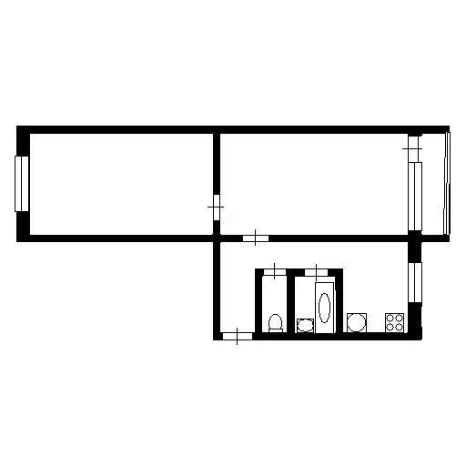 2-к кв. бурятия, улан-удэ ул. жердева, 112 (46.15 м) - Фото 1