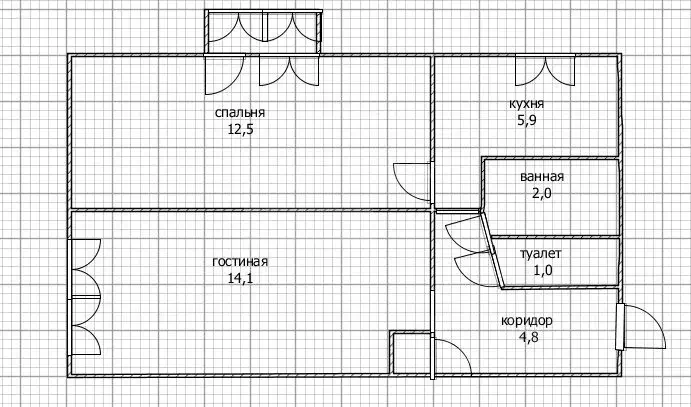 2-к кв. Оренбургская область, Оренбург Беляевская ул., 43 (40.8 м) - Фото 1