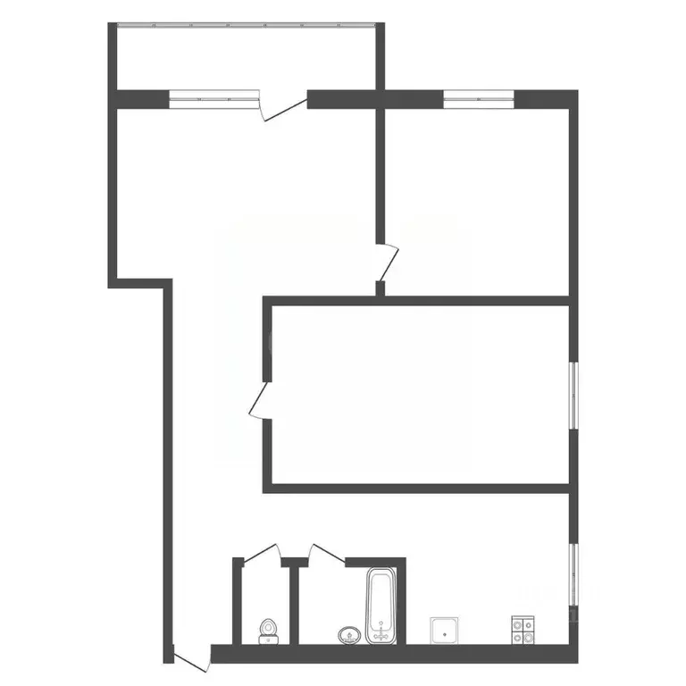 3-к кв. Тульская область, Узловая ул. Завенягина, 34 (51.3 м) - Фото 2