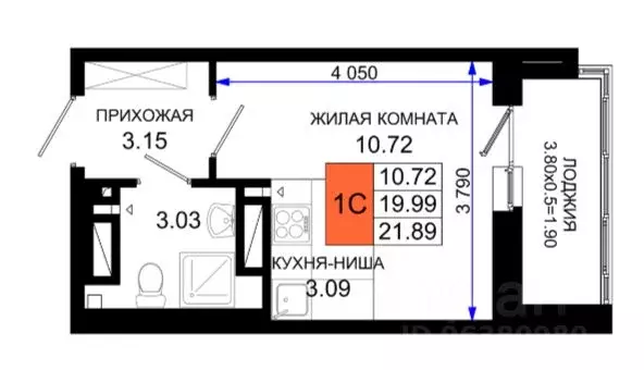 Студия Ростовская область, Ростов-на-Дону Нефтекачка кв-л, Октябрь ... - Фото 0