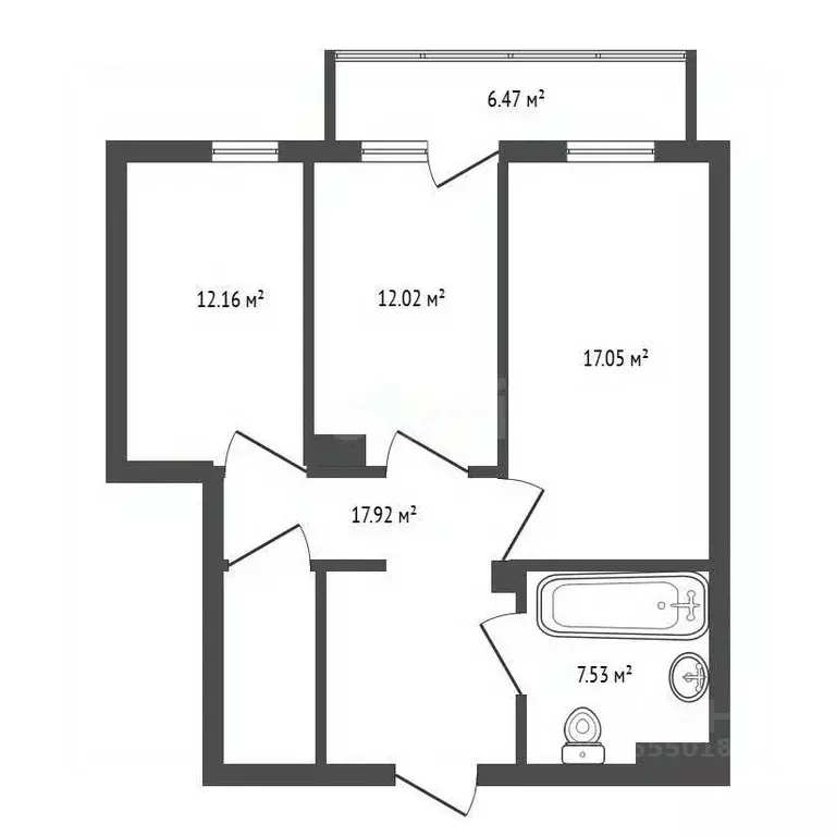 2-к кв. Самарская область, Самара Революционная ул., 4 (66.7 м) - Фото 2