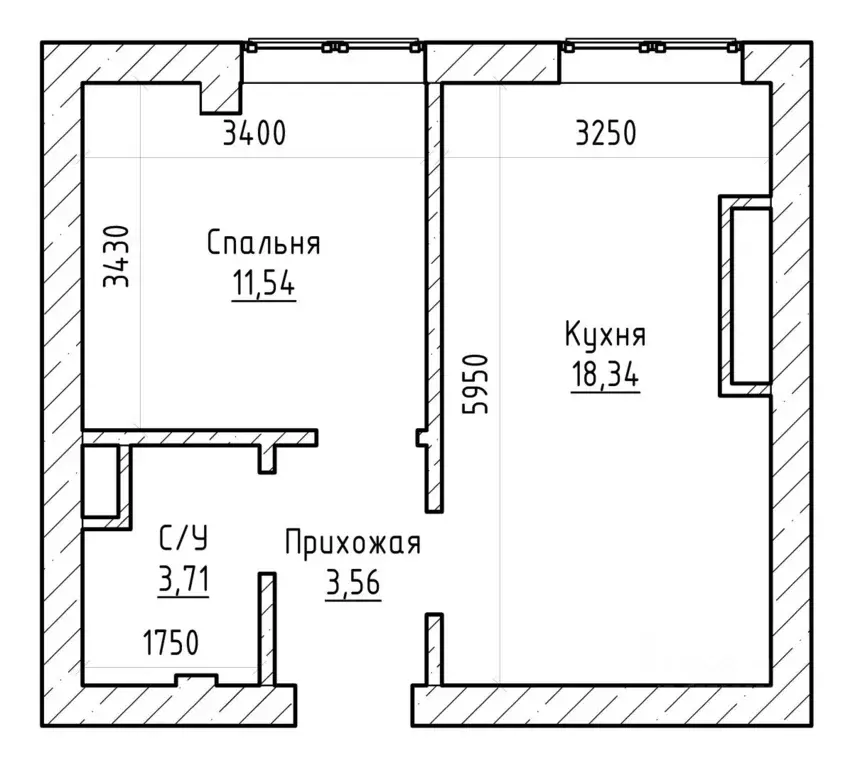 1-к кв. Кабардино-Балкария, Нальчик ул. Ахохова, 104 (38.29 м) - Фото 2