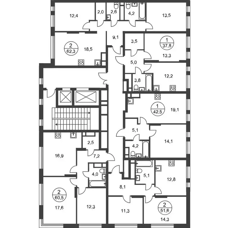 2-к кв. Москва Переделкино Ближнее мкр, 17-й кв-л, к2 (60.5 м) - Фото 1