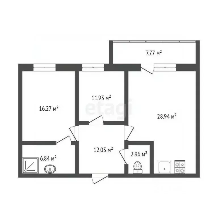 2-к кв. Тюменская область, Тюмень ул. Раушана Абдуллина, 5 (79.3 м) - Фото 0