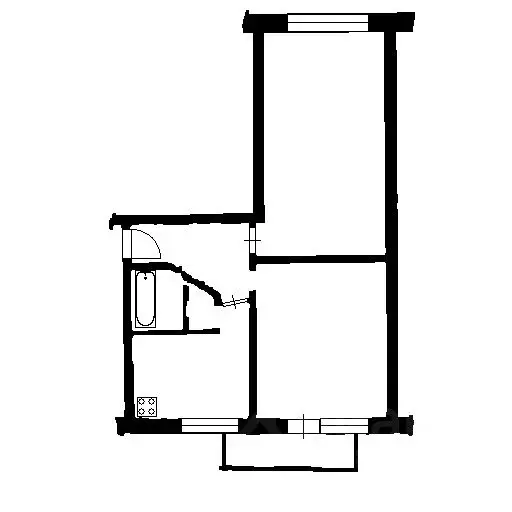 2-к кв. Татарстан, Казань ул. Комарова, 20 (44.0 м) - Фото 2