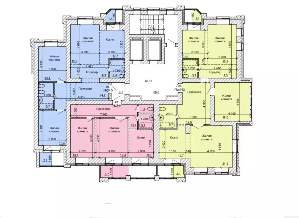 3-к кв. Алтайский край, Барнаул ул. Аванесова, 44 (89.8 м) - Фото 1