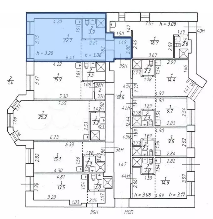 Апартаменты-студия, 26,6 м, 4/7 эт. - Фото 1