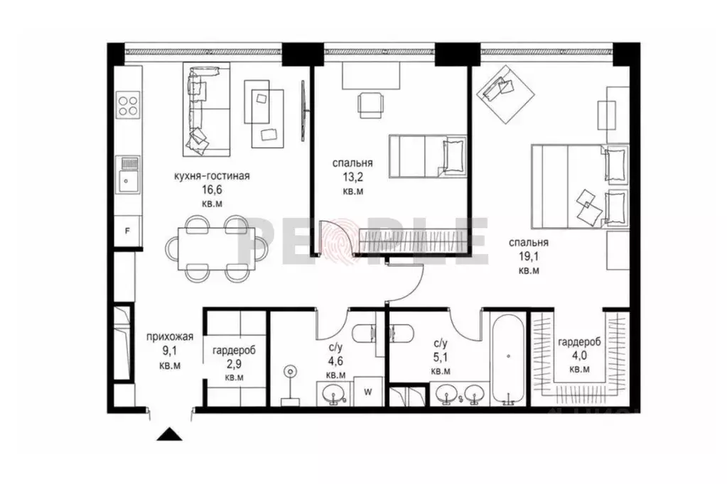 3-к кв. Москва ул. Нижние Мневники, 7 (75.0 м) - Фото 2