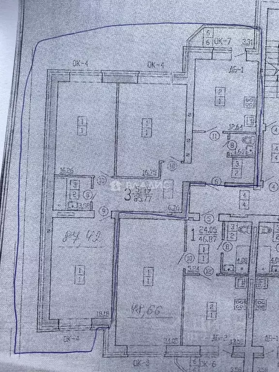 3-к кв. Воронежская область, Воронеж ул. Независимости, 55/3 (85.77 м) - Фото 2