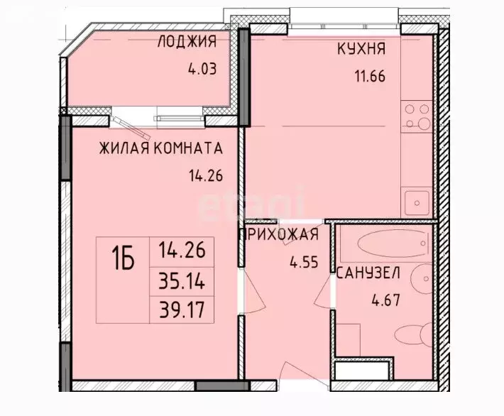 1-комнатная квартира: Тула, Рязанская улица, 19 (39 м) - Фото 0