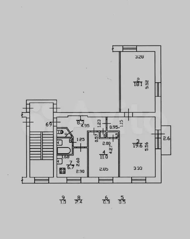 3-к. квартира, 67,9 м, 3/5 эт. - Фото 0