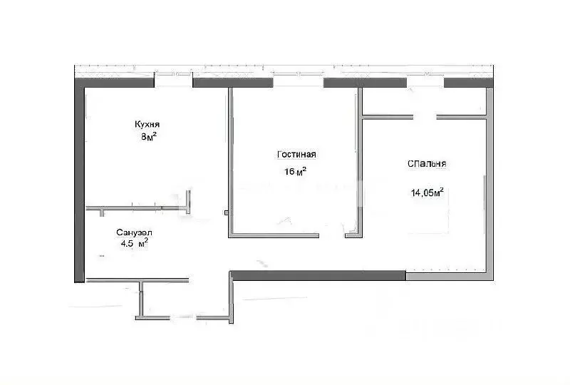 2-к кв. Татарстан, Казань ул. Фрунзе, 1 (55.0 м) - Фото 2
