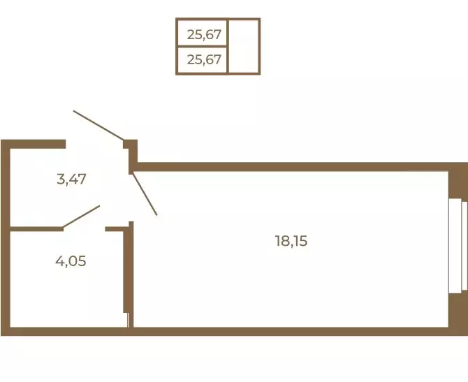 Квартира-студия: Сертолово, ЖК Новая История (25.67 м) - Фото 2