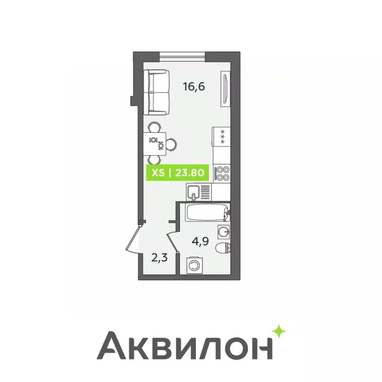 Студия Санкт-Петербург Московский просп., 71к3 (23.8 м) - Фото 0
