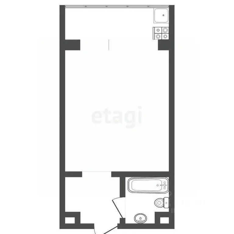 Студия Тюменская область, Тюмень ул. 30 лет Победы, 81 (16.5 м) - Фото 2