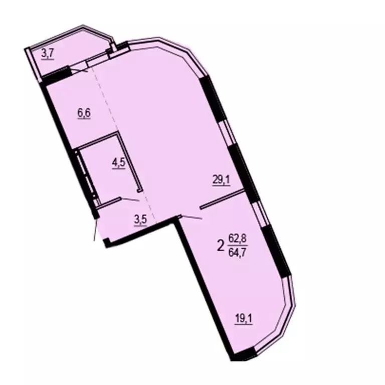 2-к кв. Приморский край, Владивосток ул. Майора Филипова, 10к1 (61.9 ... - Фото 1