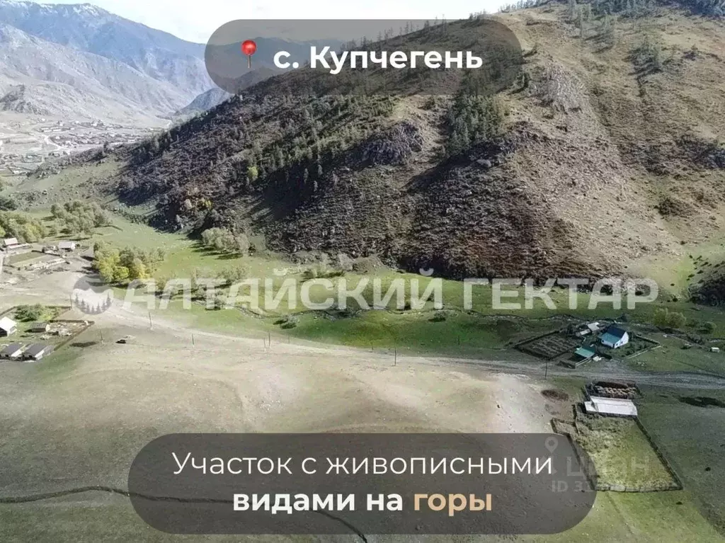 Участок в Алтай, Онгудайский район, с. Купчегень  (22.01 сот.) - Фото 1