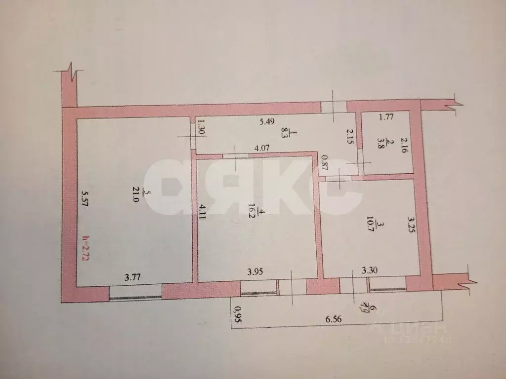 2-к кв. Краснодарский край, Горячий Ключ ул. Черняховского, 74 (60.0 ... - Фото 2