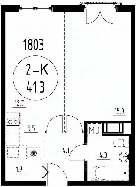 2-к кв. Карелия, Петрозаводск наб. Варкауса, 13 (41.3 м) - Фото 0