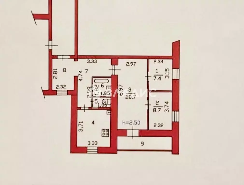 3-к кв. Пензенская область, Пенза просп. Строителей, 70 (77.9 м) - Фото 2