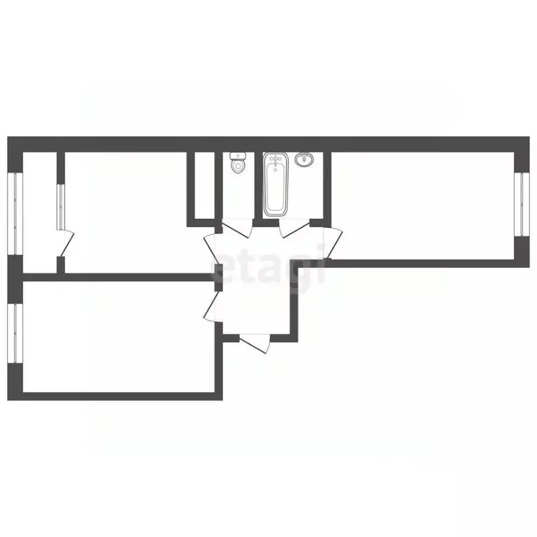 2-к кв. Московская область, Балашиха ул. Яганова, 1 (49.1 м) - Фото 2
