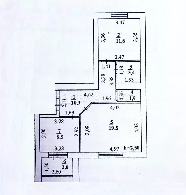 2-к кв. Башкортостан, Стерлитамак ул. Артема, 76 (58.2 м) - Фото 2